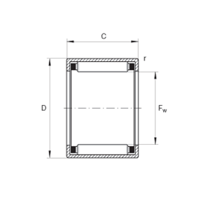 Drawn cup needle roller bearing HK 3016-B