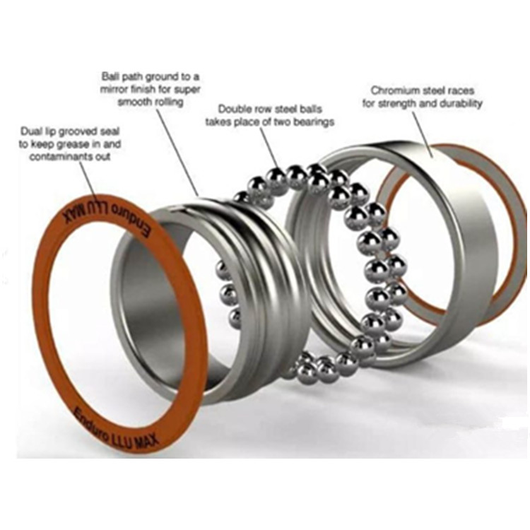 double row ball bearing components